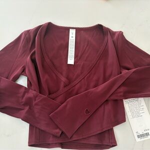 Lululemon Nulu rib wrap front long sleeve 
Heart